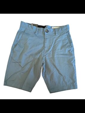 Volcom Men's Light Blue Flat Front Chino Shorts